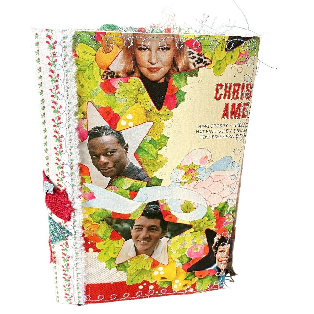 Artisan Handmade Christmas Junk Journal 6x9 Chunky Lace 80 Page Album